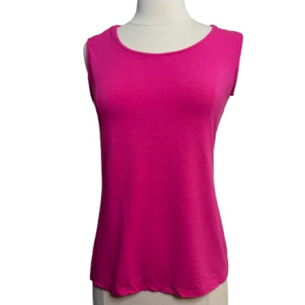 #56,Michael Tyler Shell Tank Top Womens Fuchsia Pink